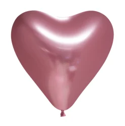 Hjerte Krom Balloner Pink