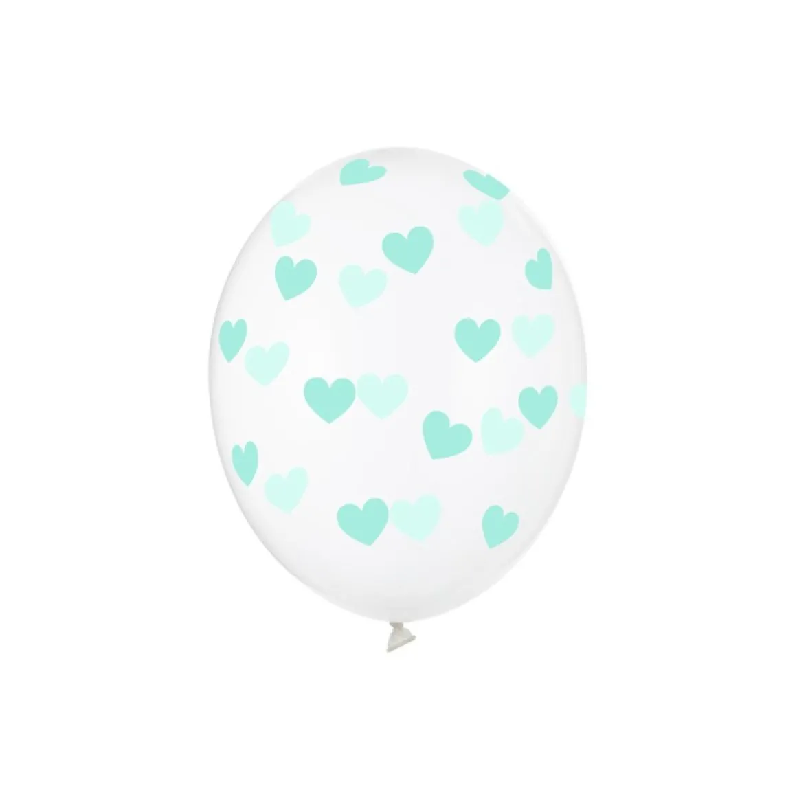 Hjerte Latexballoner Klar/Lyseblå