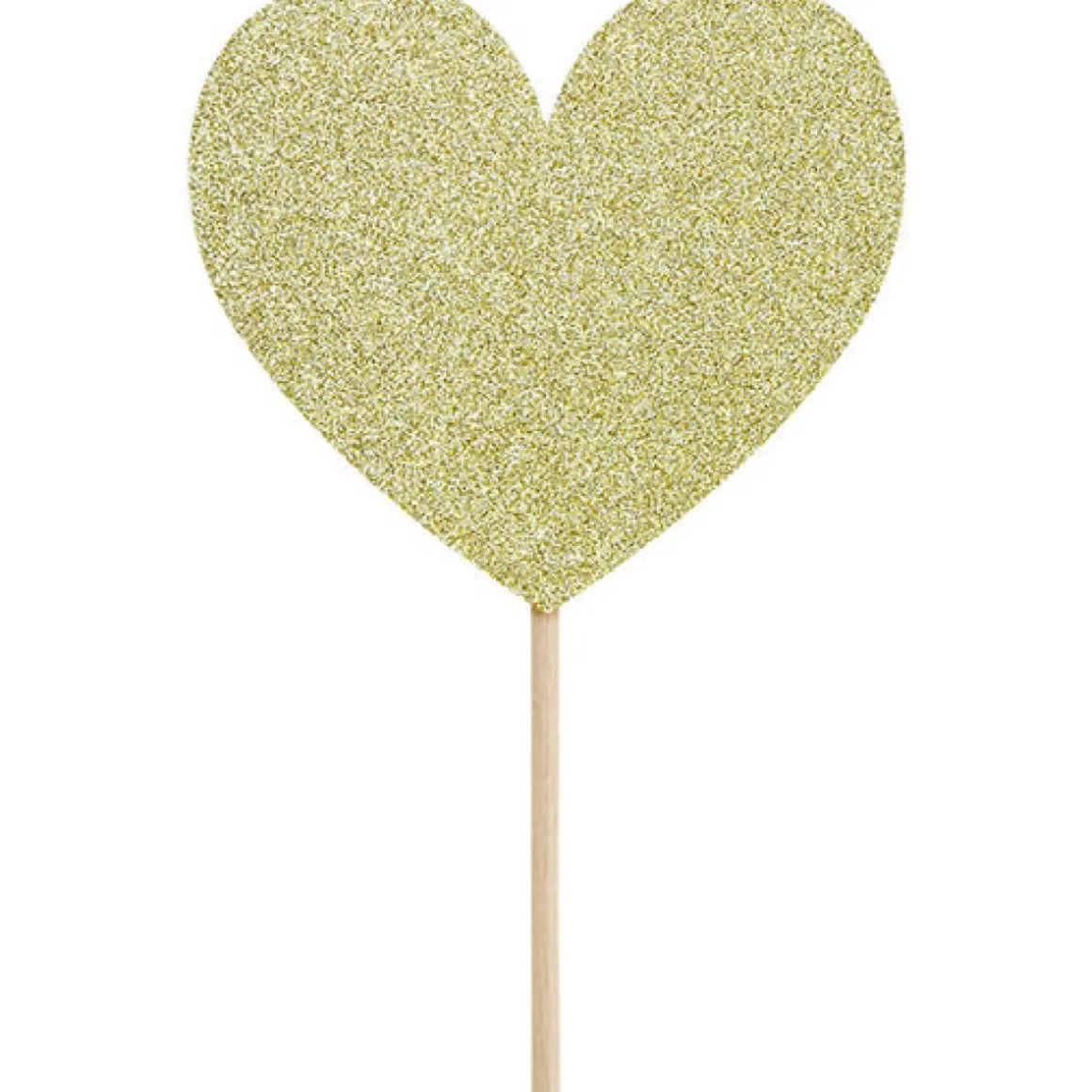 Hjerte Madpinde Glitter Guld