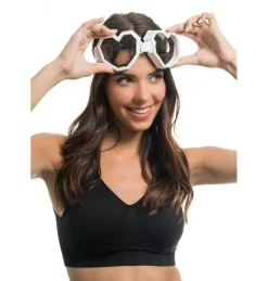 Hjerte Partybriller Goggles Hvid