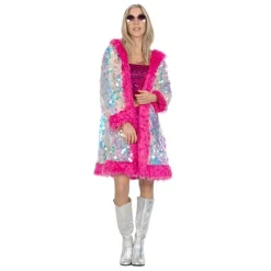 Holografisk Pailletjakke Pink