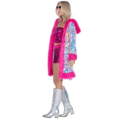 Holografisk Pailletjakke Pink