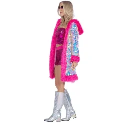 Holografisk Pailletjakke Pink