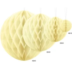 Honeycomb Papirskugle Creme