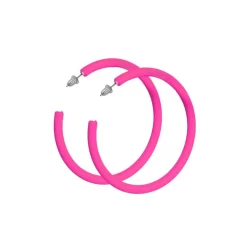 Hoops Øreringe Neonpink