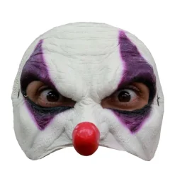 Horror Klovn Halvmaske Lilla
