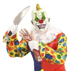 Horror Klovn Latexmaske Med Hår & Hat