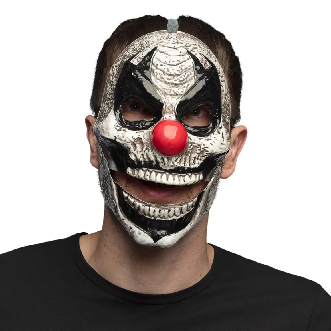 Horror Klovn Maske Med Bevægelig Kæbe