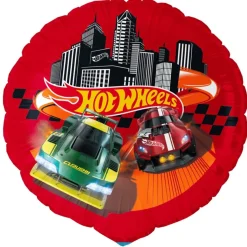Hot Wheels® Rund Folieballon Rød