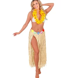Hula Langt Stråskørt Beige
