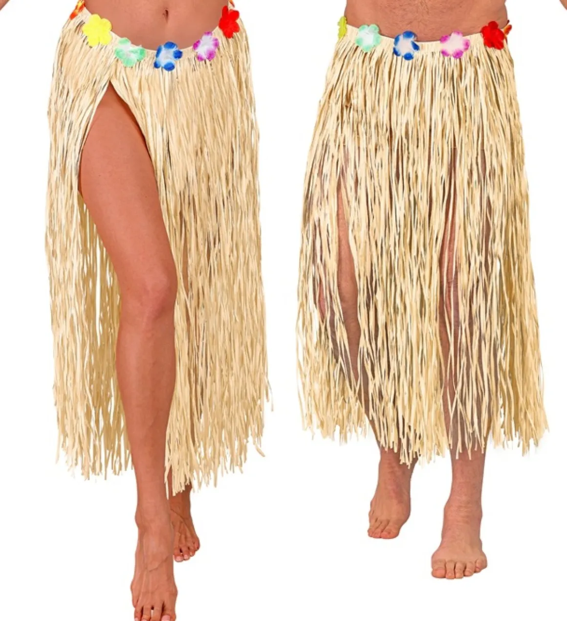Hula Langt Stråskørt Beige