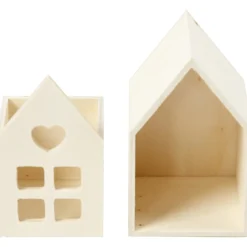 Hus Dekoration Træ Beige