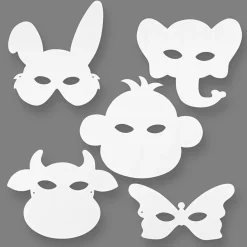 Hvide Kartonmasker