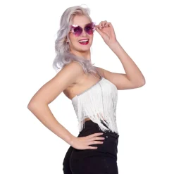 Hvid Frynsetop