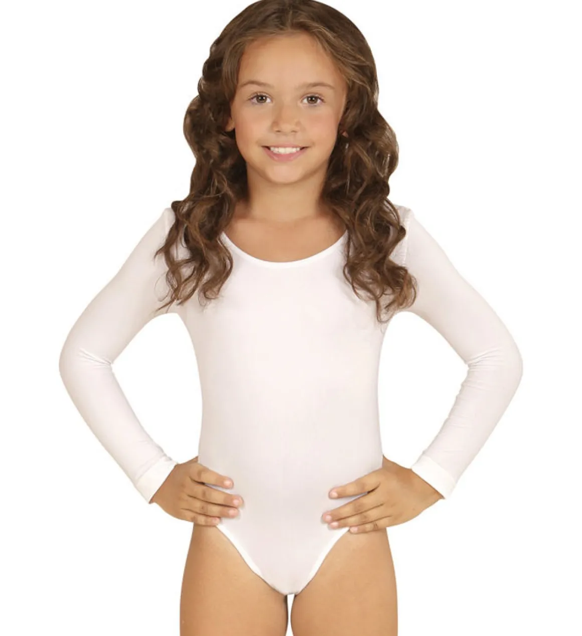 Hvid Langærmet Body Børnekostume