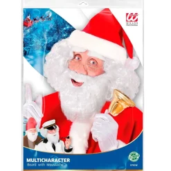 Hvidt Julemandsskæg Med Overskæg