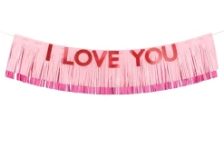 I Love You Guirlande Lyserød