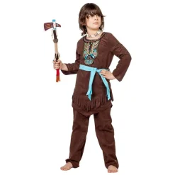 Indianer Børnekostume Brun
