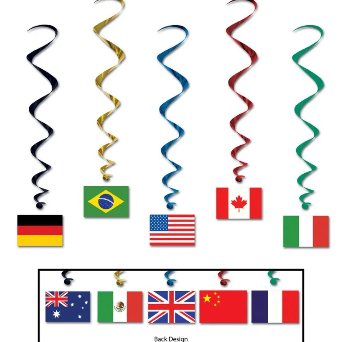 Internationale Flag Swirls