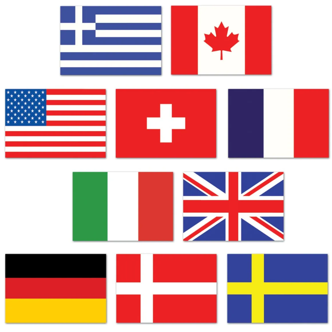 Internationale Flag Udskæringer