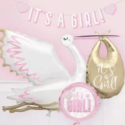 It's A Girl Stork Mega Folieballon