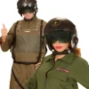 Jagerpilot Hjelm Sort