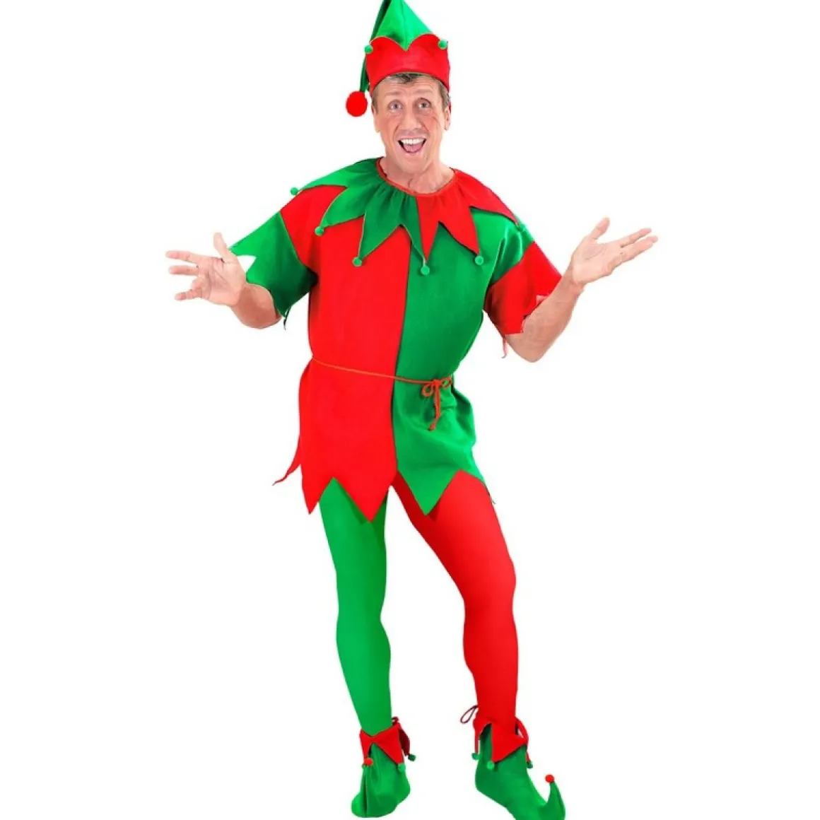 Julealf Strømpebukser Rød/Grøn