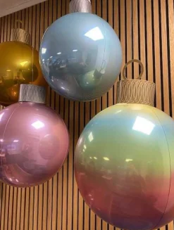 Julekugle Folieballon Regnbue