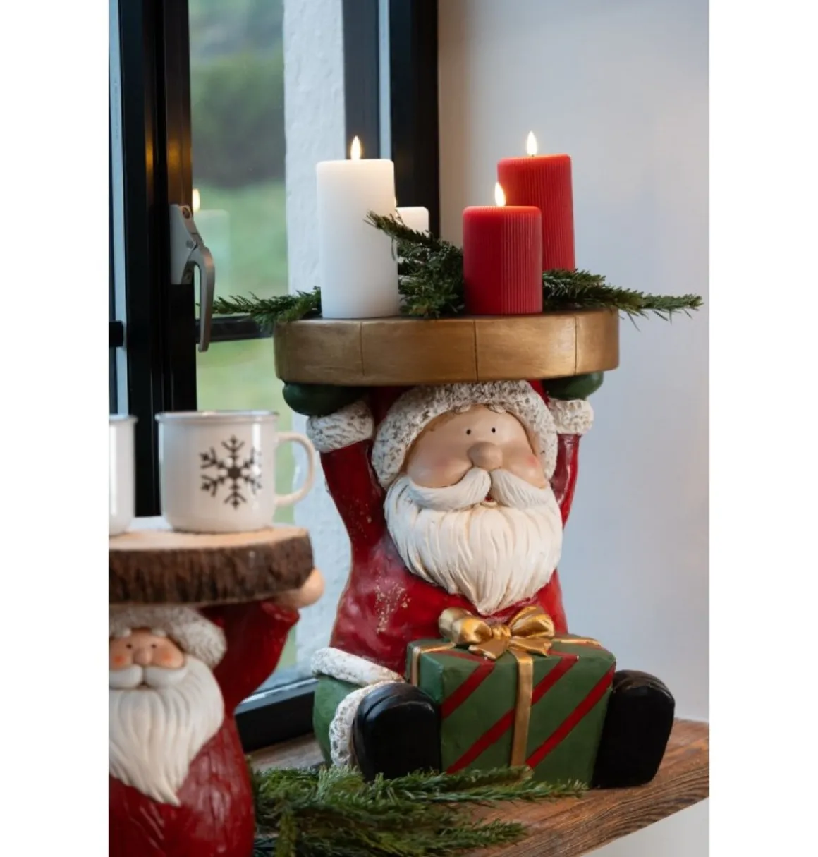 Julemand Figur Med Guldplade