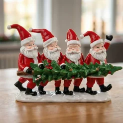 Julemænd Med Juletræ Figur