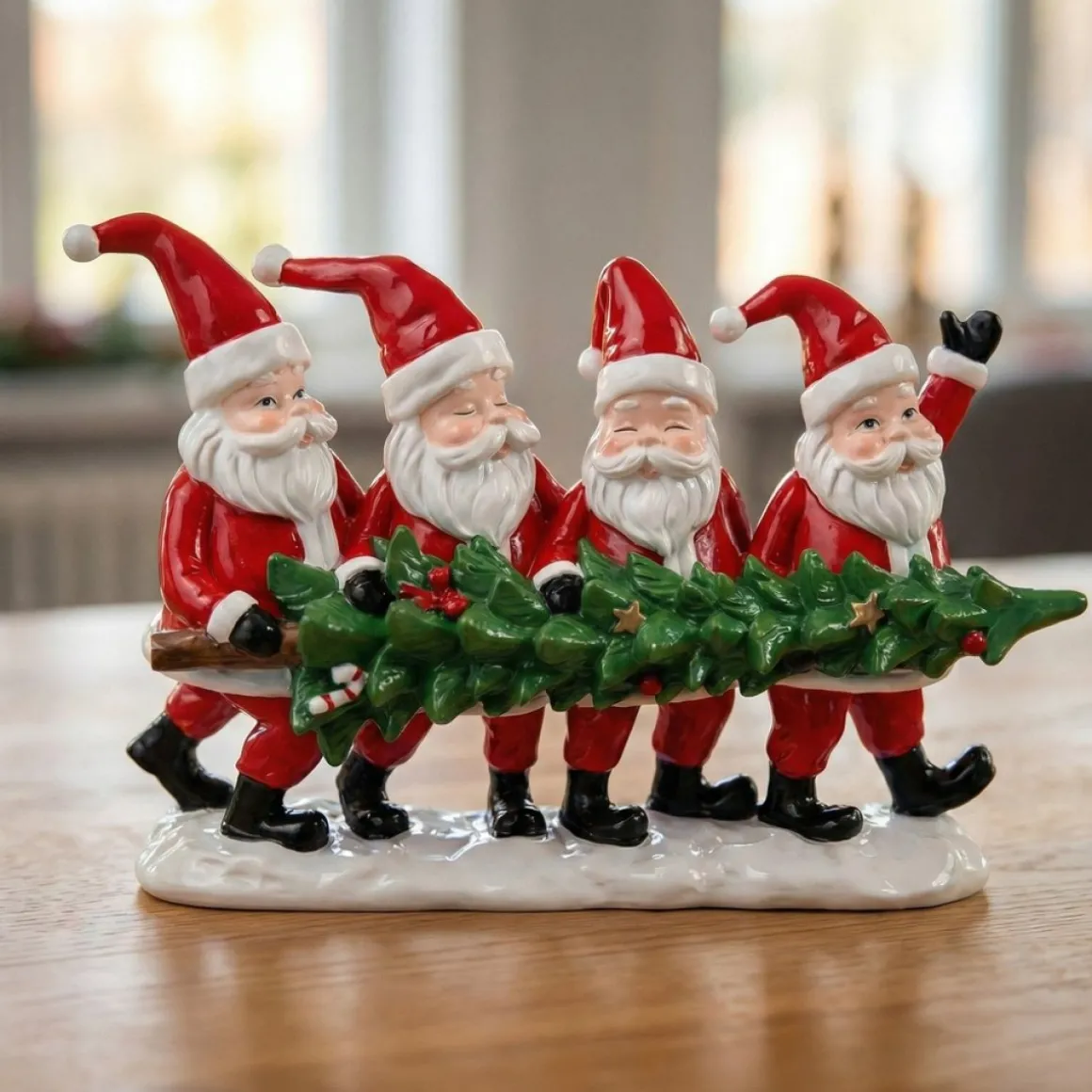 Julemænd Med Juletræ Figur