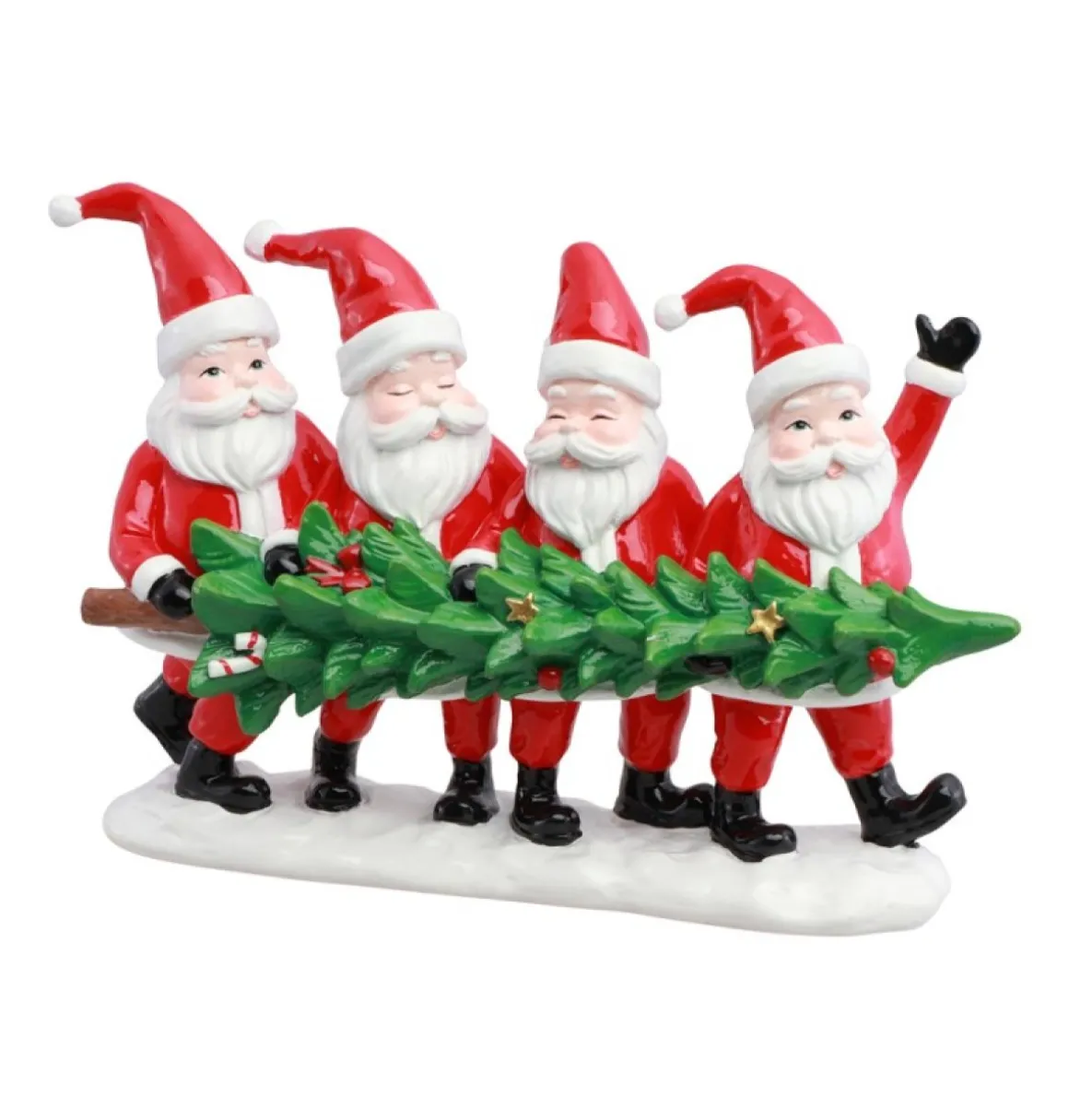 Julemænd Med Juletræ Figur