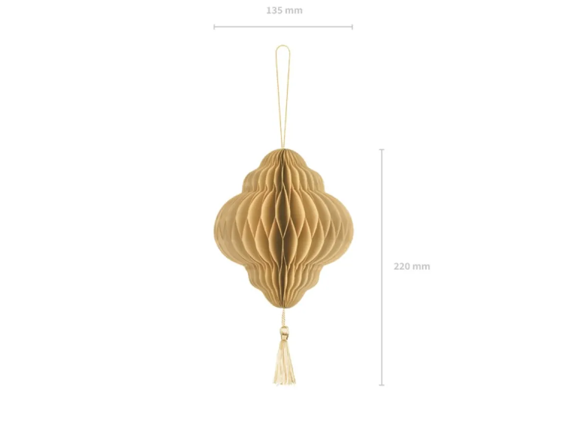 Julepynt Honeycomb Drop Beige