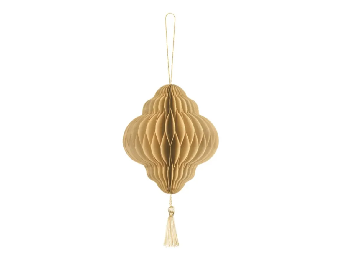 Julepynt Honeycomb Drop Beige