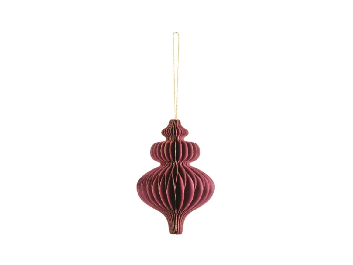 Julepynt Honeycomb Ornament Bordeaux