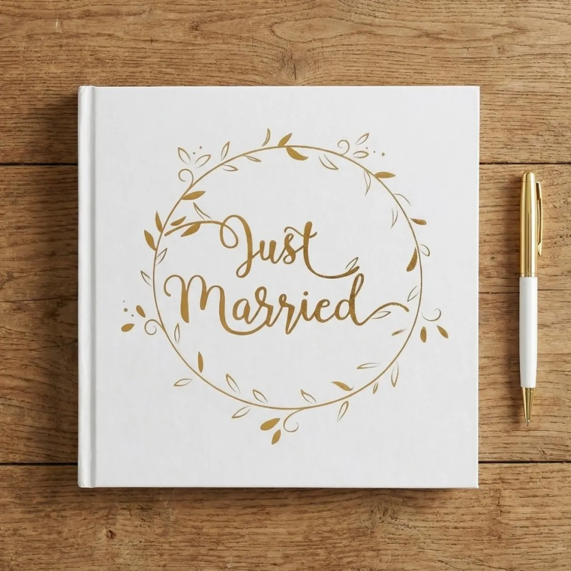 Just Married Gæstebog Guld