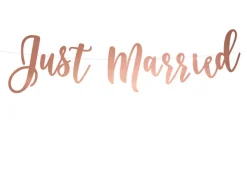 Just Married Guirlande Rosaguld