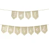 Just Married Jute Flagguirlande
