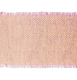 Jute Chevron Bordløber Rosa