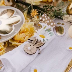 Kanin Hængedekorationer Træ/Guld