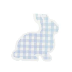 Kanin Servietter Lyseblå/Hvid Ternet