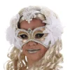 Karnival Maske Hvid/Guld