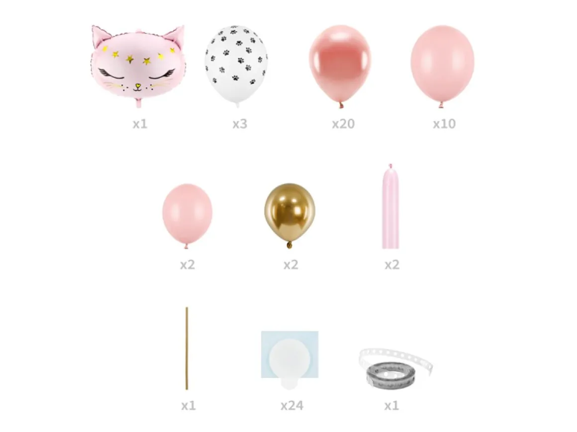 Kat Ballonfigur Lyserød
