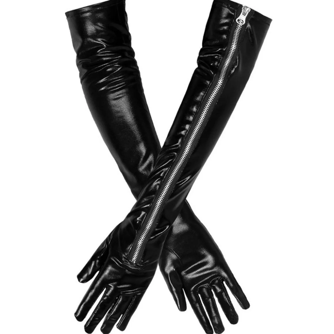 Kinky Lange Handsker Sort