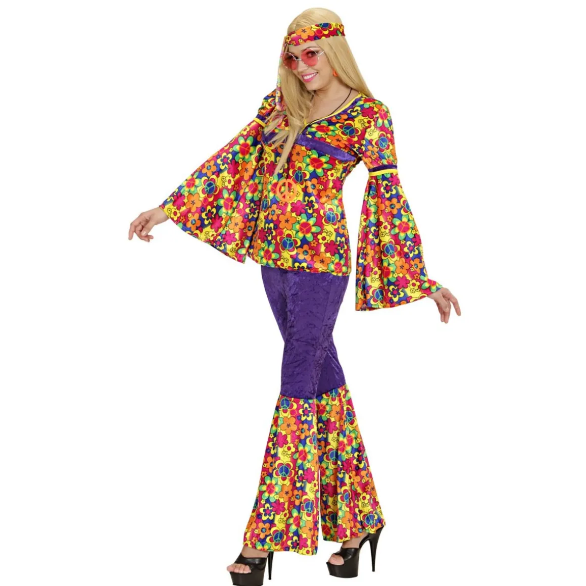 Kæk Hippiepige Kostume