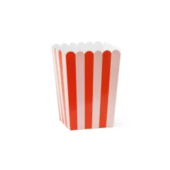 Klassiske Popcornbægre Rød/Hvid