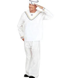 Klassisk Matros Kostume Hvid