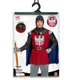 Klassisk Ridder Kostume Rød/Blå