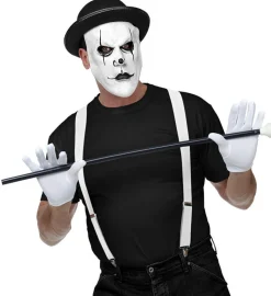 Klovne Maske med Bowlerhat