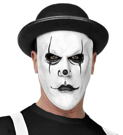 Klovne Maske med Bowlerhat